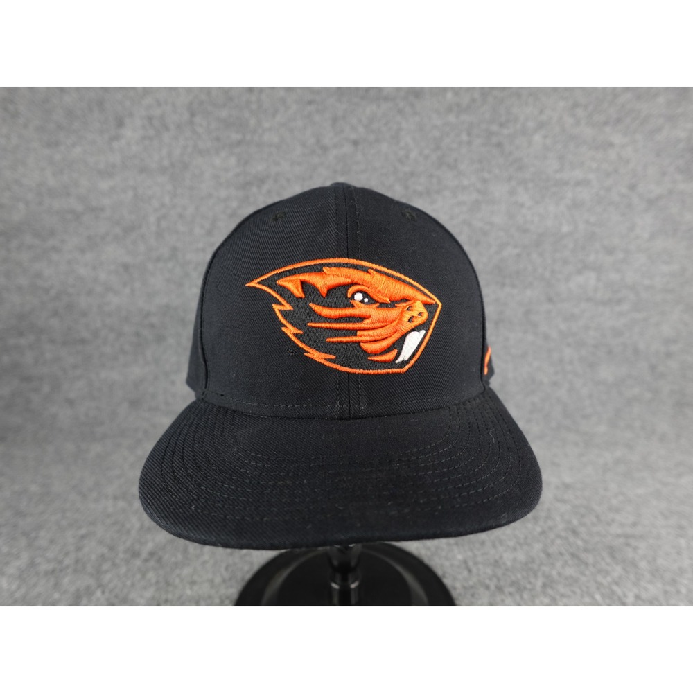 Oregon State Beavers Black Orange Embroidered Logo Baseball Cap Hat Nike